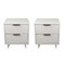 Manhattan Comfort Granville White 2-Drawer Nightstand, 2PK 2-NS-5011 - alternate 5